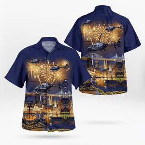 Massachusetts State Police Eurocopter Ec 135T2+, 4Th Of July Hawaiian Shirt