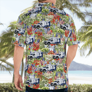 Manteo, North Carolina, Dare County Ems, 4Th Of July Hawaiian Shirt