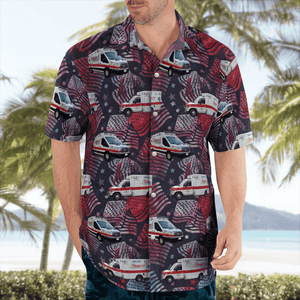 Massachusetts, Trinity Ems, 4Th Of July Hawaiian Shirt