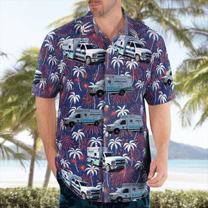 Horizon Health Ems, Paris, Illinois, 4Th Of July Hawaiian Shirt