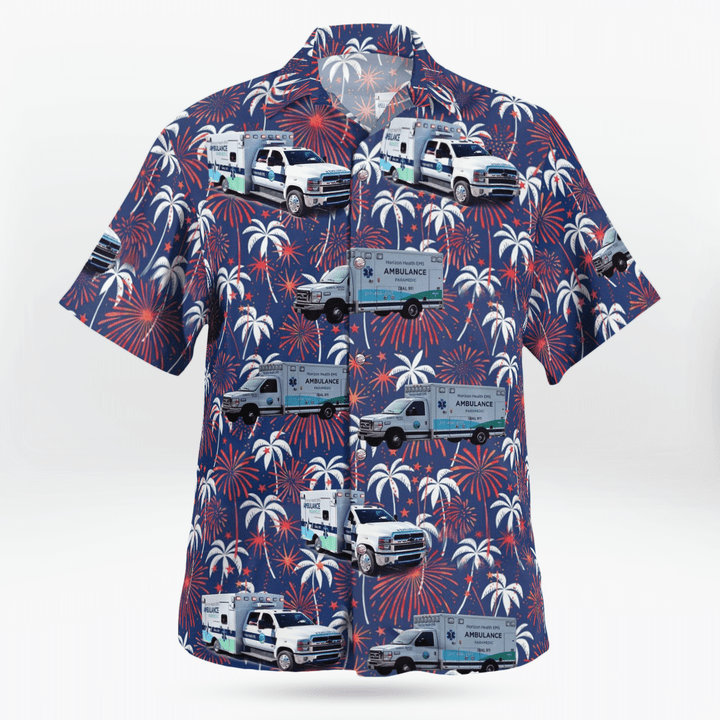 Horizon Health Ems, Paris, Illinois, 4Th Of July Hawaiian Shirt