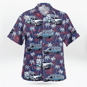 Horizon Health Ems, Paris, Illinois, 4Th Of July Hawaiian Shirt