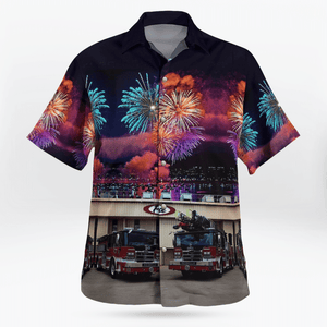 Reidville Fire Department, 4Th Of July Hawaiian Shirt