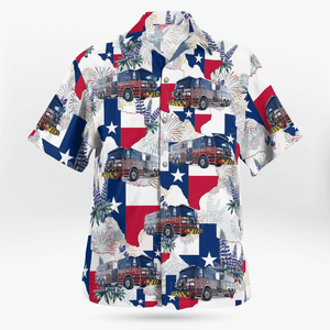 Manchaca Fire Rescue, Austin, Texas 4Th Of July Hawaiian Shirt