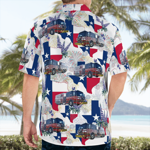 Manchaca Fire Rescue, Austin, Texas 4Th Of July Hawaiian Shirt