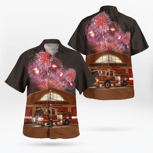 4Th Of July Baltimore City Fire Department Hawaiian Shirt