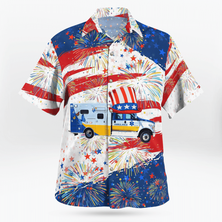 Nationwide Childrens Transport Team, 4Th Of July Hawaiian Shirt