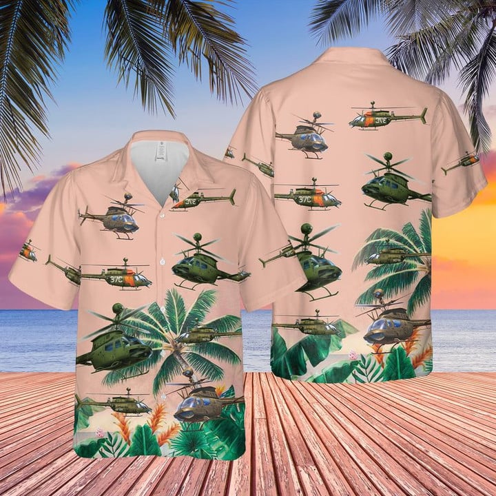 US Army Bell OH-58 Kiowa Hawaiian Shirt