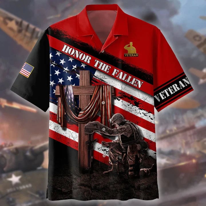 Honor The Fallen Veteran 3D All Over Printed Hawaiian Shirt