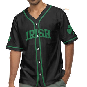 FamilyStore Custom Name Irish Black Green - Personalized Baseball Jersey