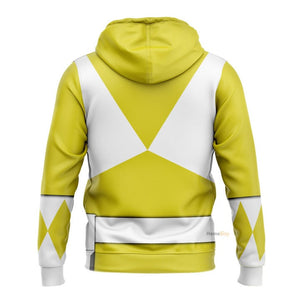 Yellow Mighty Morphin Power Ranger Costumes C2- 3D Hoodie