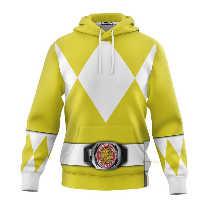 Yellow Mighty Morphin Power Ranger Costumes C2- 3D Hoodie