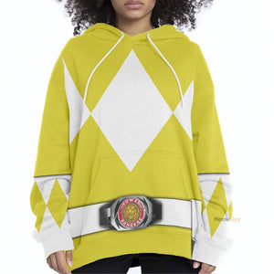 Yellow Mighty Morphin Power Ranger Costumes C2- 3D Hoodie