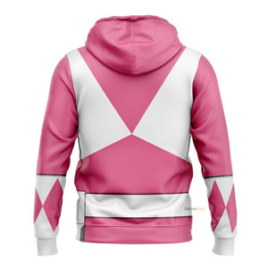 Pink Black Mighty Morphin Power Ranger Costumes  C2- 3D Hoodie