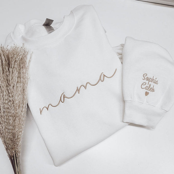 Personalized Mama - Embroidered Sweatshirt, Hoodie, Tshirt - Best Gift for Mom