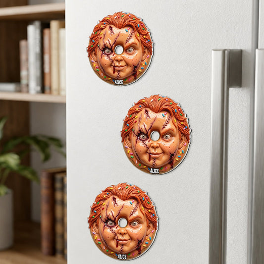 NL122 Funny Horror Food - Personalized Acrylic Fridge Magnet - Halloween Gift For Family