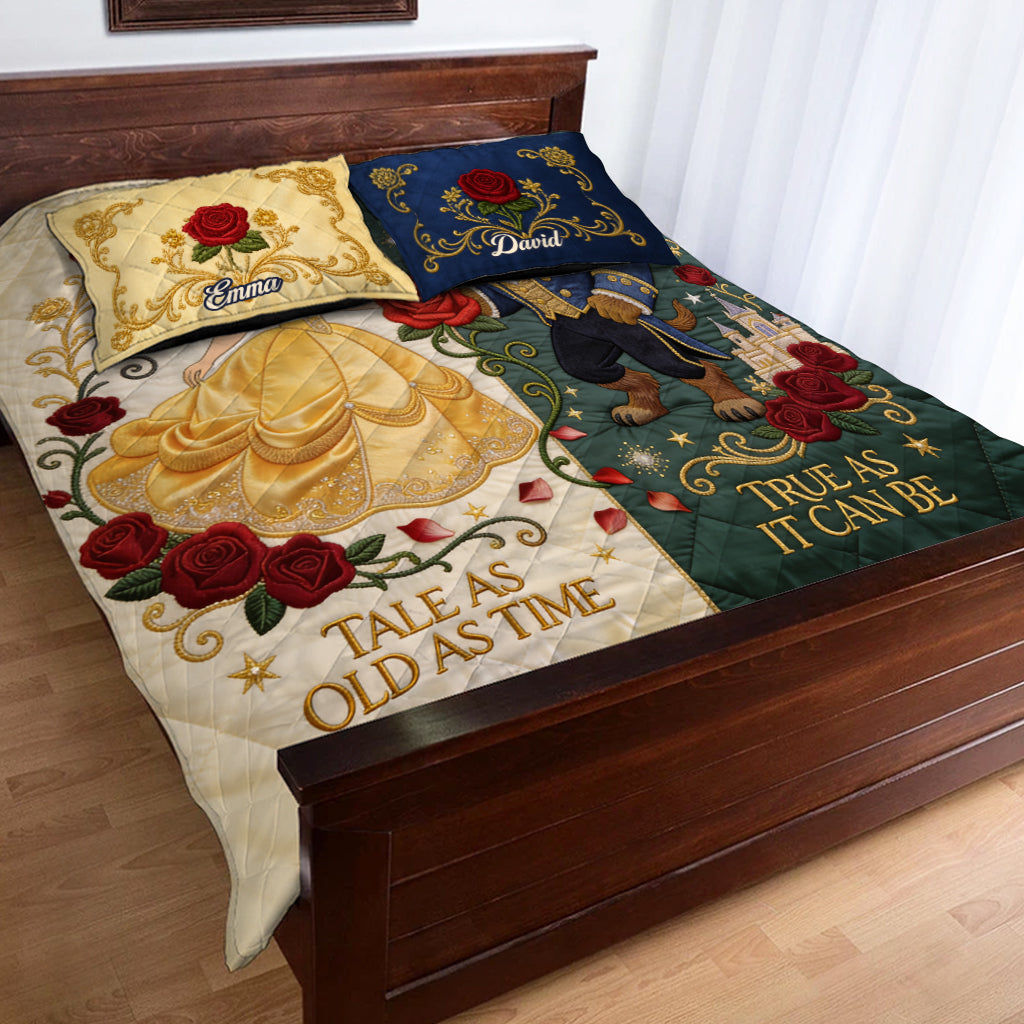 DSNY Tale As Old As Time - Personalized Quilted Bedding Set - Gift For Family, Couples NL122