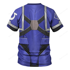 Pre-Heresy Ultramarines In Mark IV Maximus Power Armor - Costume Cosplay T-shirt WHHS186