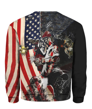 Patriotic Welder Sweater For Men And Women