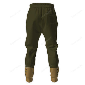 US Army WW1 Infantryman Costume Hoodie Sweatshirt Sweatpants