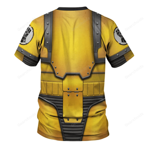 Warhammer Imperial Fists In Mark III Power Armor - Costume Cosplay T-shirt WHHS135