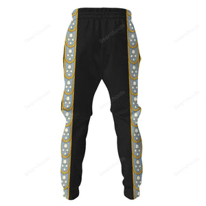 Elvis Armadillo suit in Blue on Black - Costume Cosplay Hoodie Sweatshirt Sweatpants ELHS43