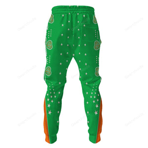 Celebrating the King: Elvis Presley Green - Costume Cosplay Hoodie Sweatshirt Sweatpants ELHS26