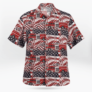 North Carolina, Cool Springs Fire Department, 4Th Of July Hawaii Shirt