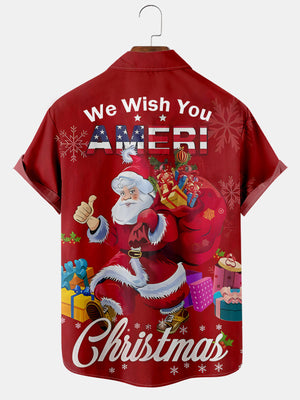 We Wish You Ameri Christmas Santa Claus Liked - Hawaiian Shirt