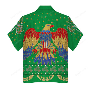 Elvis Presley EAGLE Green - Costume Cosplay Hawaiian Shirt ELHS38