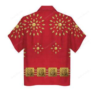 Elvis Burning Love Costume Red - Costume Cosplay Hawaiian Shirt ELHS15