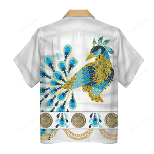 Elvis Presley Peacock Outfit - Costume Cosplay Hawaiian Shirt ELHS05