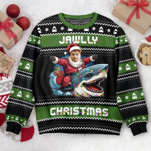 Custom Photo Jawlly Christmas - Christmas Gift For Family, Friends - Personalized Ugly Sweater