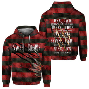 Sweet Dreams Freddy's Coming For You At Halloween - Hoodie