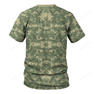 American ACU Or Universal Camouflage Pattern (UCP) CAMO T-Shirt