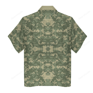 American ACU Or Universal Camouflage Pattern (UCP) CAMO Hawaiian Shirt