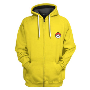 Pokemon Pikachu Cosplay Costume Hoodie