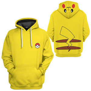 Pokemon Pikachu Cosplay Costume Hoodie