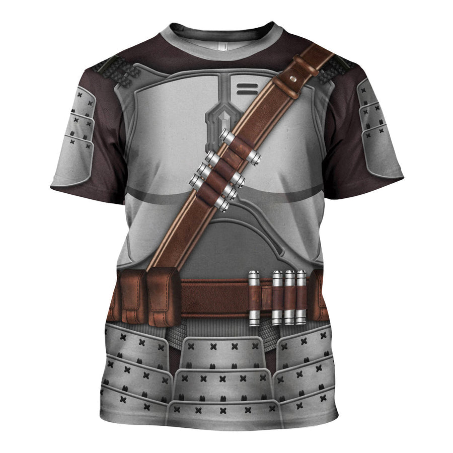 Star Wars Beskar Mandalorian Samurai Costume T-Shirt For Men And Women SWHS41