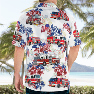 Zephyrhills Fire Department, Florida 4th Of July Hawaiian Shirt