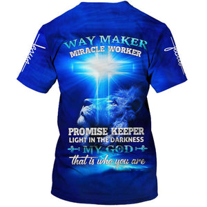 Jesus Way Maker Miracle Worker Lion T-shirt For Men And Women