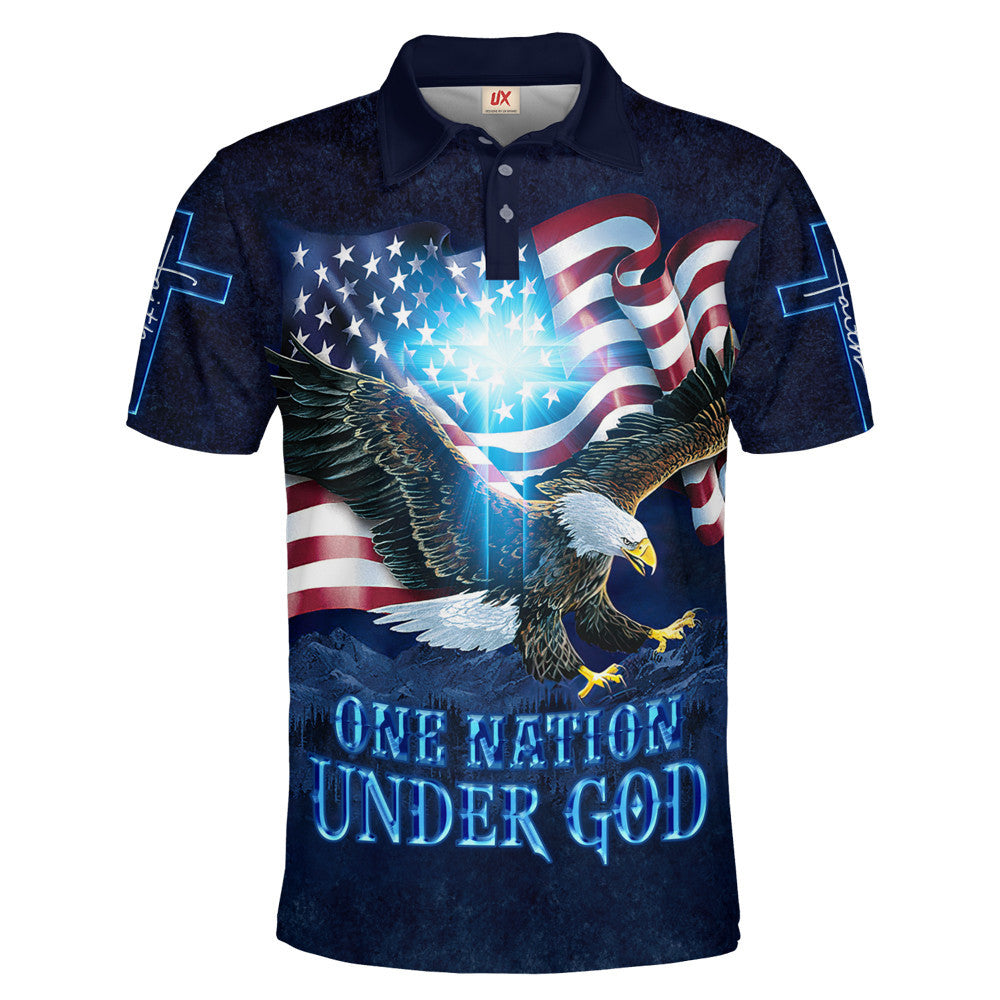 Jesus One Netion Under God Polo For Men