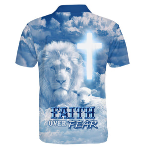 Lion And Goat Faith Over Fear Polo For Men