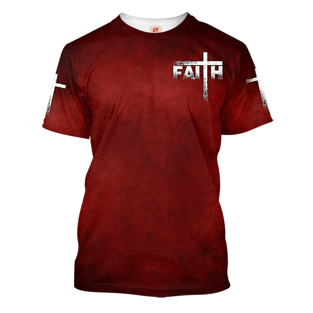 Faith Over Fear Red T-shirt For Men And Women