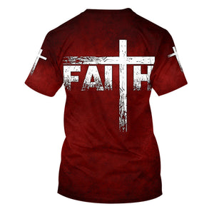 Faith Over Fear Red T-shirt For Men And Women