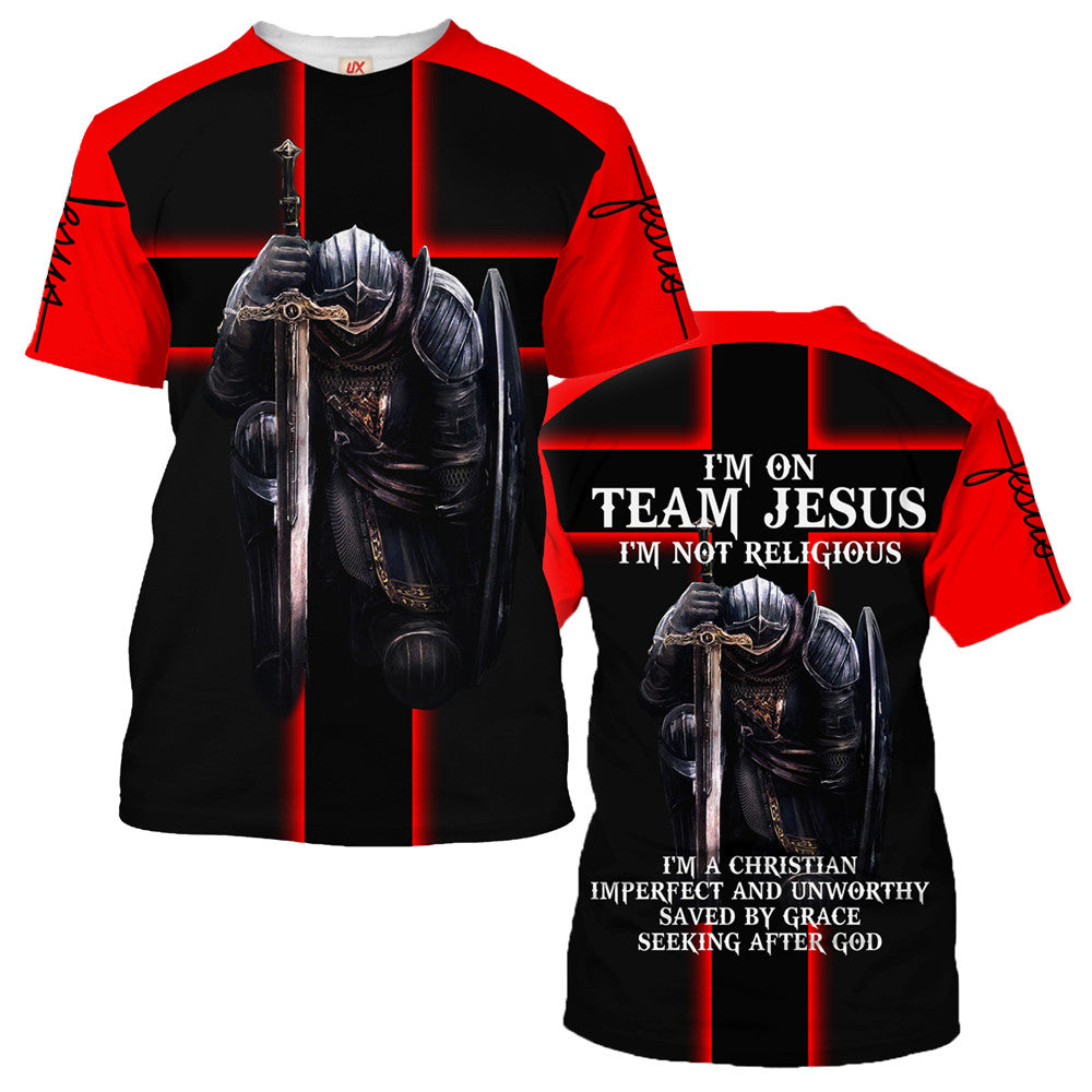 I'M On Team Jesus I'M Not Religious T-shirt For Men And Women