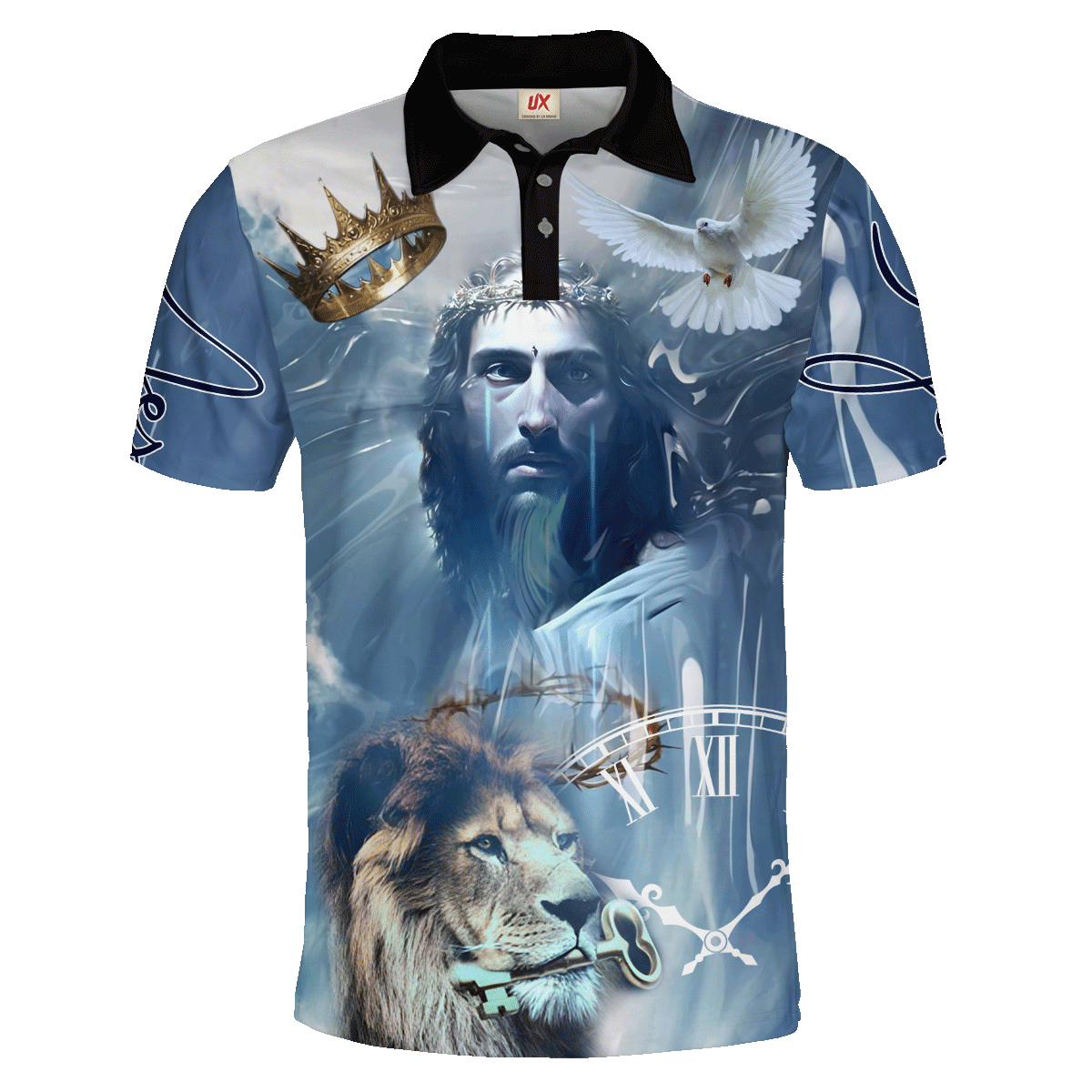 Jesus And Lion Time Polo Shirt For Men