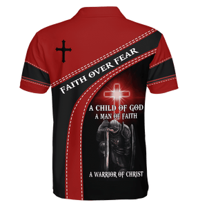 A Warrior Of Christ Red Polo For Men