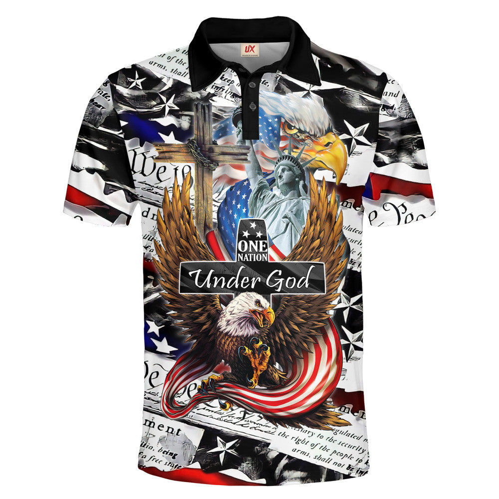 One Nation Under God And Liberties Polo Shirt For Men