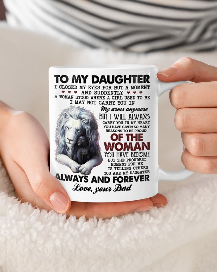 To My Daughter Dad White Ceramic Mug